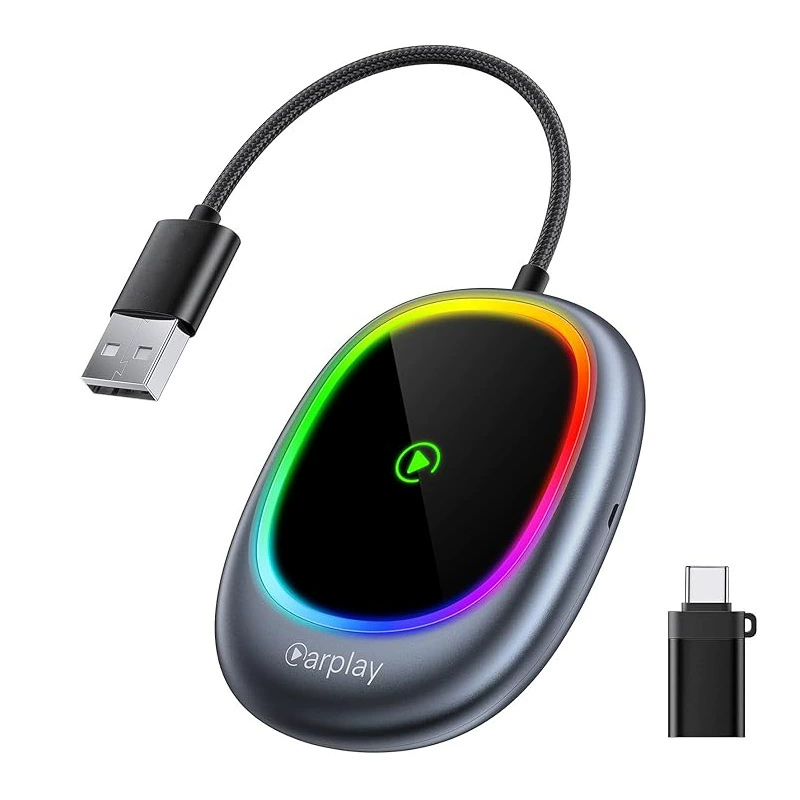 Конвертер CarPlay с проводного подключения в беспроводной, проекция экрана автомобиля с Android Auto — два в одном