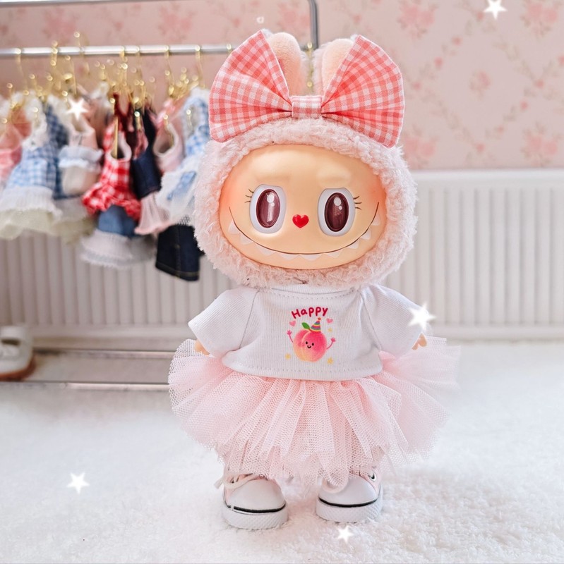 一二三代钥匙扣Labubu衣服挂件拉布布娃衣暗夜小恶魔圣诞万圣节萌|undefined