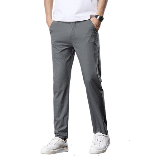 Autumn New Semi-Relaxed Lightweight Business Chilled Silk Micro-Elastic Casual Pants: Lot 522, Size 18 (28-38)