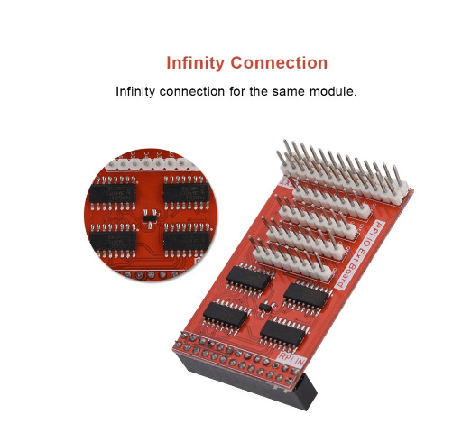 树莓派raspberry pi GPIO扩展模块8位输入输出IO扩展适配器模块