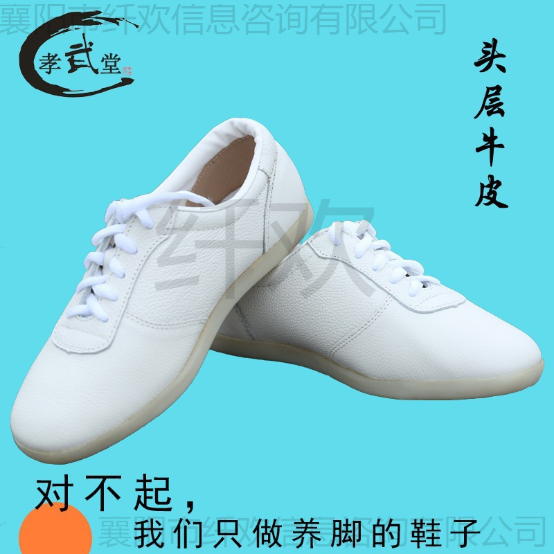 太极鞋软牛皮春季牛筋底男女运动太极拳练功鞋武术鞋子门球鞋福风