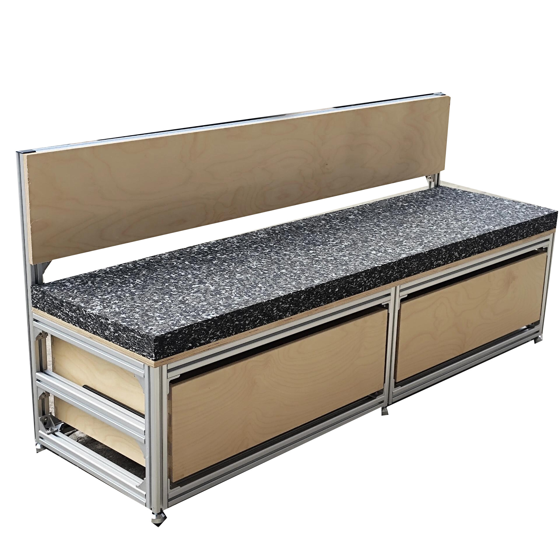 Aluminio, perfil de aleación de aluminio diy, tablero de abedul, taburete de viento industrial, muebles, sillas de aleación de aluminio