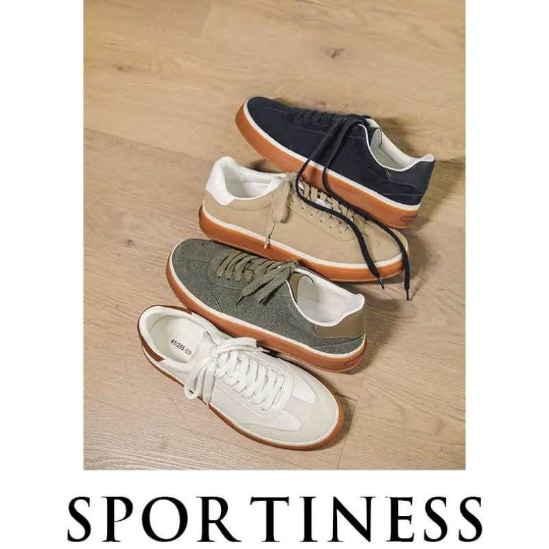 New Men's Niche Old Money Style Sneakers, Casual Sports Shoes, Korean Style Sneakers, Spring and Autumn Simple Trendy Sports Shoes