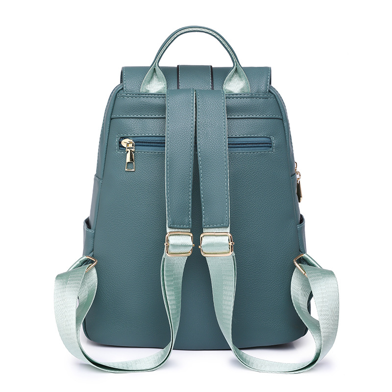 Bolsos para mujer 2023 nueva mochila de cuero suave para mujer coreana, mochila de viaje de viaje urbano de todo fósforo de moda, mochila escolar