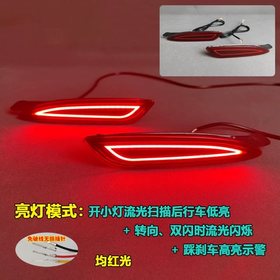 Brake Light Tail Light, Tail light - multi-functional-led-rear-bumper-lights-round-style-red-housing-sold-as-a-pair