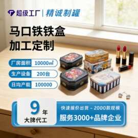 定制马口铁盒长方形银色磨砂收纳盒桌面首饰化妆品储物盒