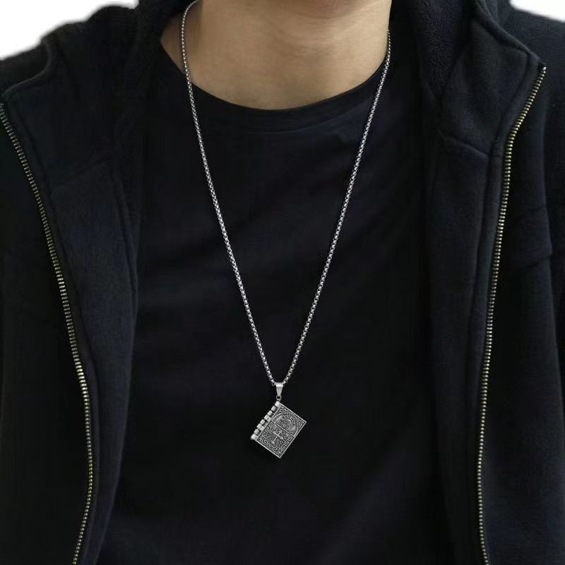 Hip-hop Cross Letter Alloy Plating Men's Pendant Necklace display picture 3