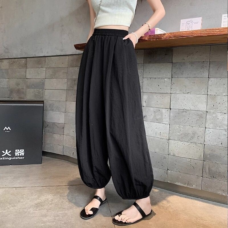 Cooling Sun-Protective Fluffy Three-Dimensional Lantern Pants for Women, Summer Plus Size Casual Cropped Pants, Loose Slimming Tapered Pants Cooling Sun-Protective Fluffy Three-Dimensional Lantern Pants for Women, Summer Plus Size Casual Cropped Pants, Loose Slimming Tapered Pants
