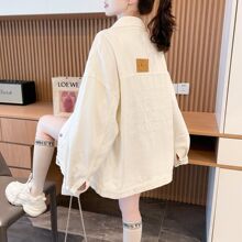 新款韩版宽松牛仔外套女潮欧货刺绣欧洲站春秋大码春季休闲