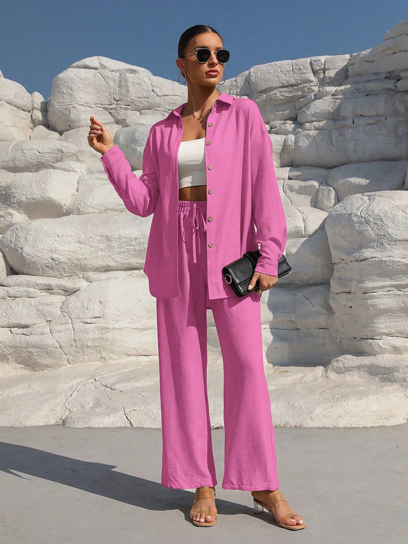 Elegant Two-piece Long-sleeve Cardigan Set For Women Plus Size_voghion.com