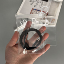 便携eva透明数据线收纳袋充电线盒理线器拉链袋寝室桌面抽屉整理