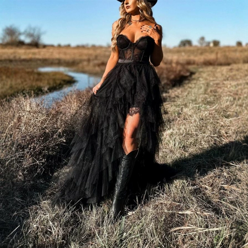 2025 новый летний стиль тяжелое платье из сетчатого кружева с эффектом "рыбья кость" чистая страсть сексуальный топ на бретелях длинная юбка