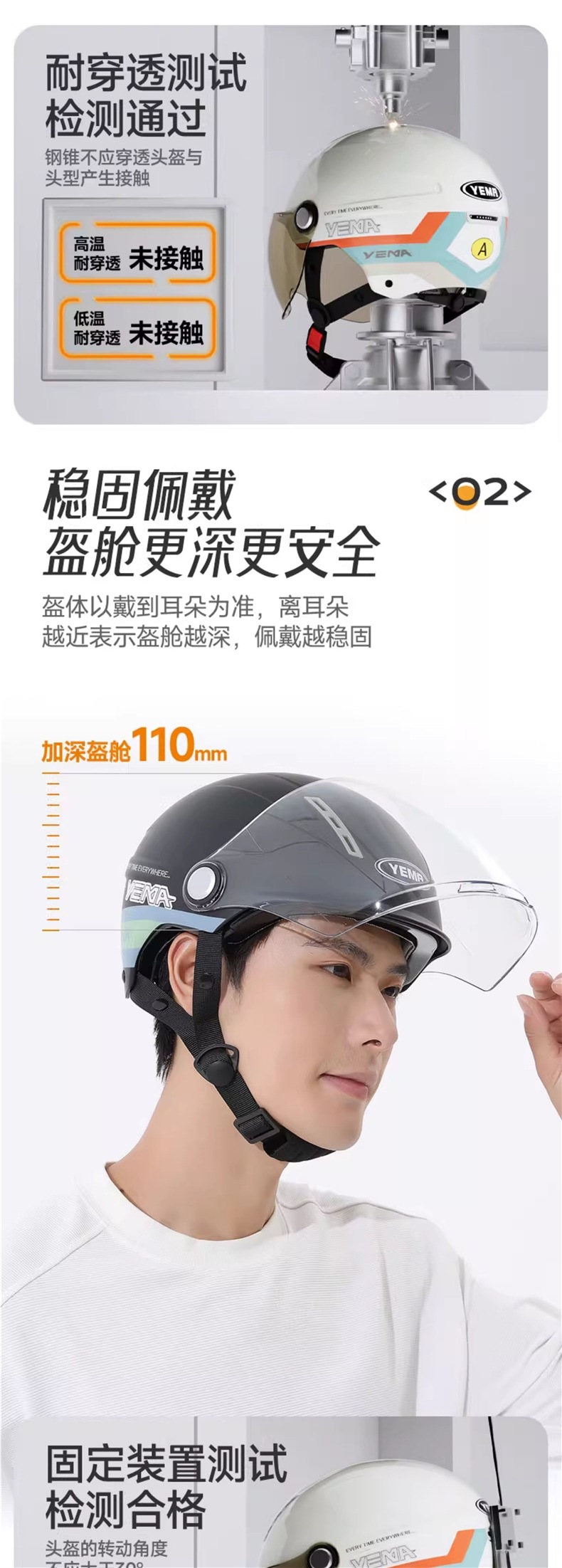 3C Certified New National Standard Mustang Helmet Electric Vehicle Women's Summer Sun Protection Half Helmet Motorcycle Men's All-Season Universal