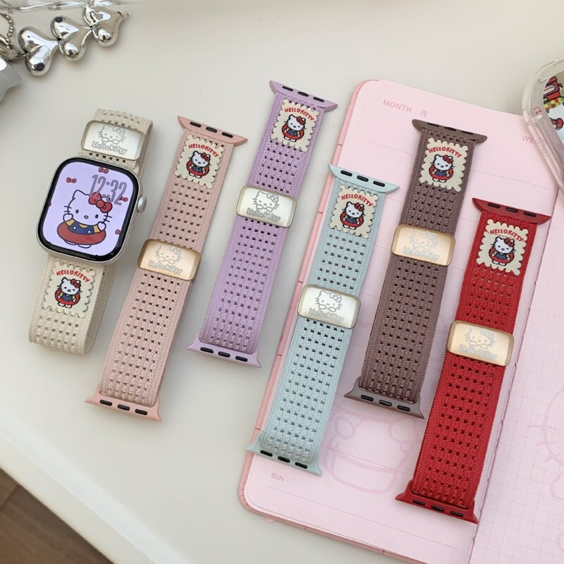 Swimming Ring Cat Nylon Watch Strap Suitable for Apple Watch Strap Iwatch10/98765432Se Watch Strap