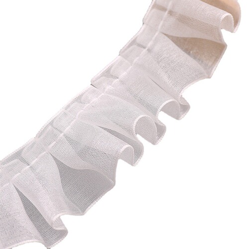 2.5cm white pleated chiffon pleated lace with DIY skirt dress accessories accessories lace wholesale