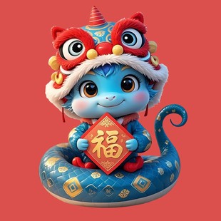 New 2025 Spring Festival Year of the Snake Acrylic 2D Flat Pendant Car Pendant