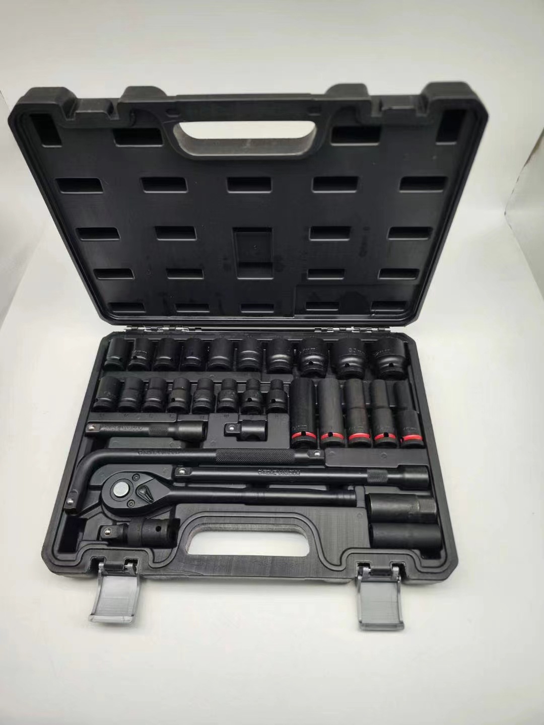 Juego de dados neumáticos 1/2” de 35 piezas, incluye vasos largos y cortos, kit profesional para herramientas neumáticas