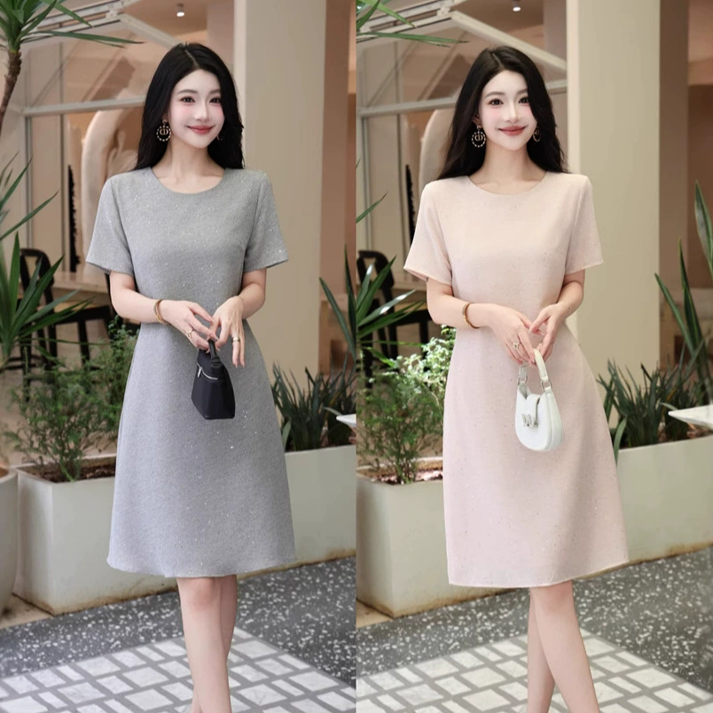 Летнее стильное миниатюрное утягивающее платье трапециевидной формы, европейское высококачественное розовое платье с тяжелыми блестками для девочек для женщин