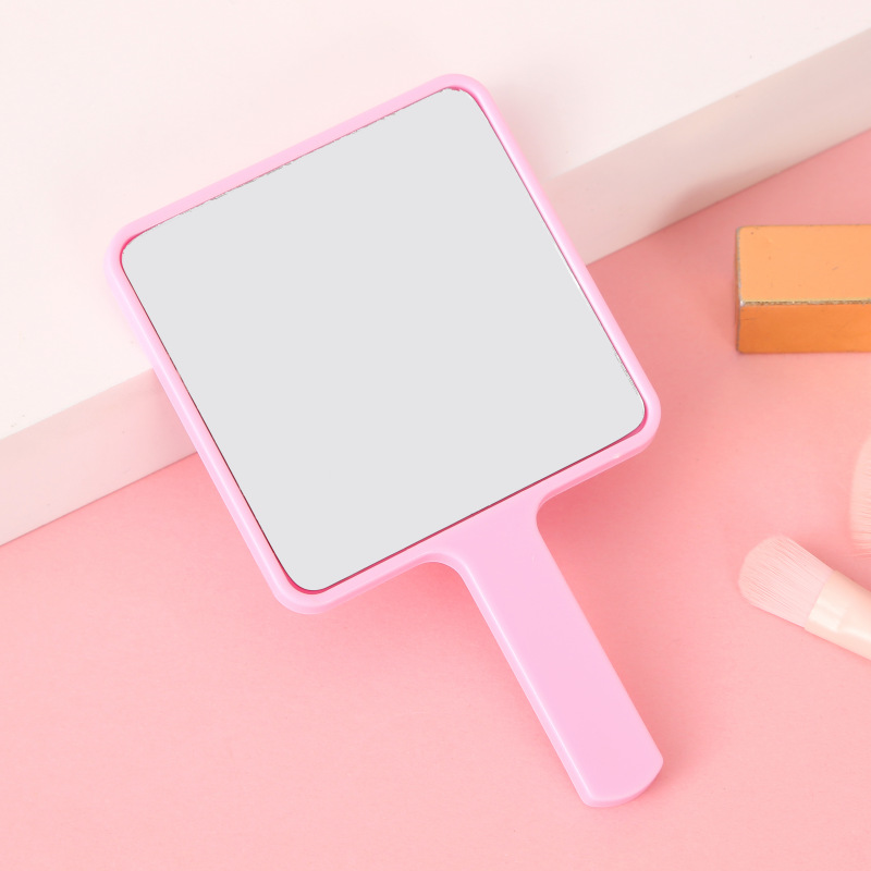 Espejo acrílico personalizable para regalo, espejo pequeño cuadrado de mano para maquillaje, espejo portátil de escritorio para mujer, espejo de tocador de alta definición image 10