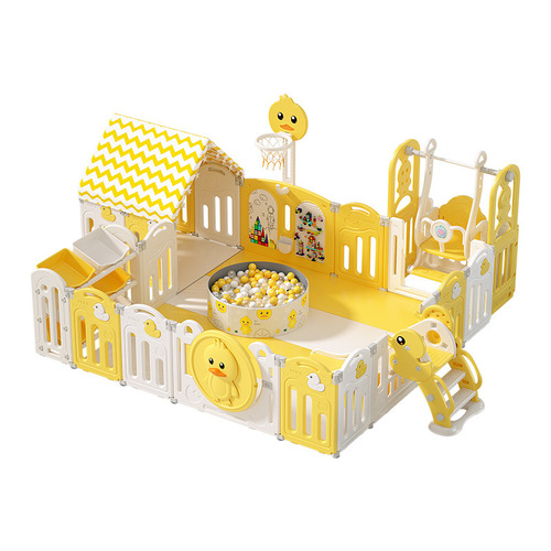 Cute Duck Kids' Game Fence Baby Anti-Fall Barrier Indoor Toy Park Yellow Duck Multifunctional Combination