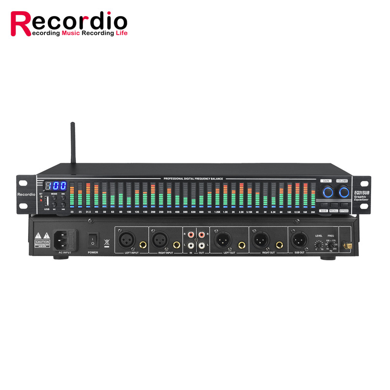 Factory supply EQ31SUB digital equalizer 31-segment tuner professional stage performance noise reduction audio processing