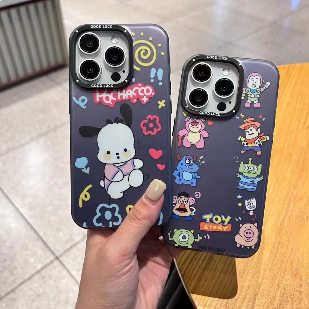 Чехол для телефона (LUBUFAN), совместим с серией iPhone 7–17 Pro, матовый мультяшный защитный, 22 г