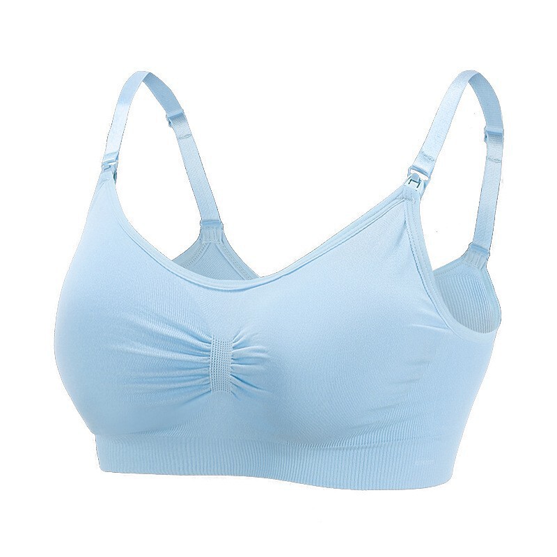 マタニティノンワイヤーフロントオープンボタン大きいサイズ授乳ブラジャー授乳調整可能なプッシュアップシームレスブラジャー下着卸売|undefined