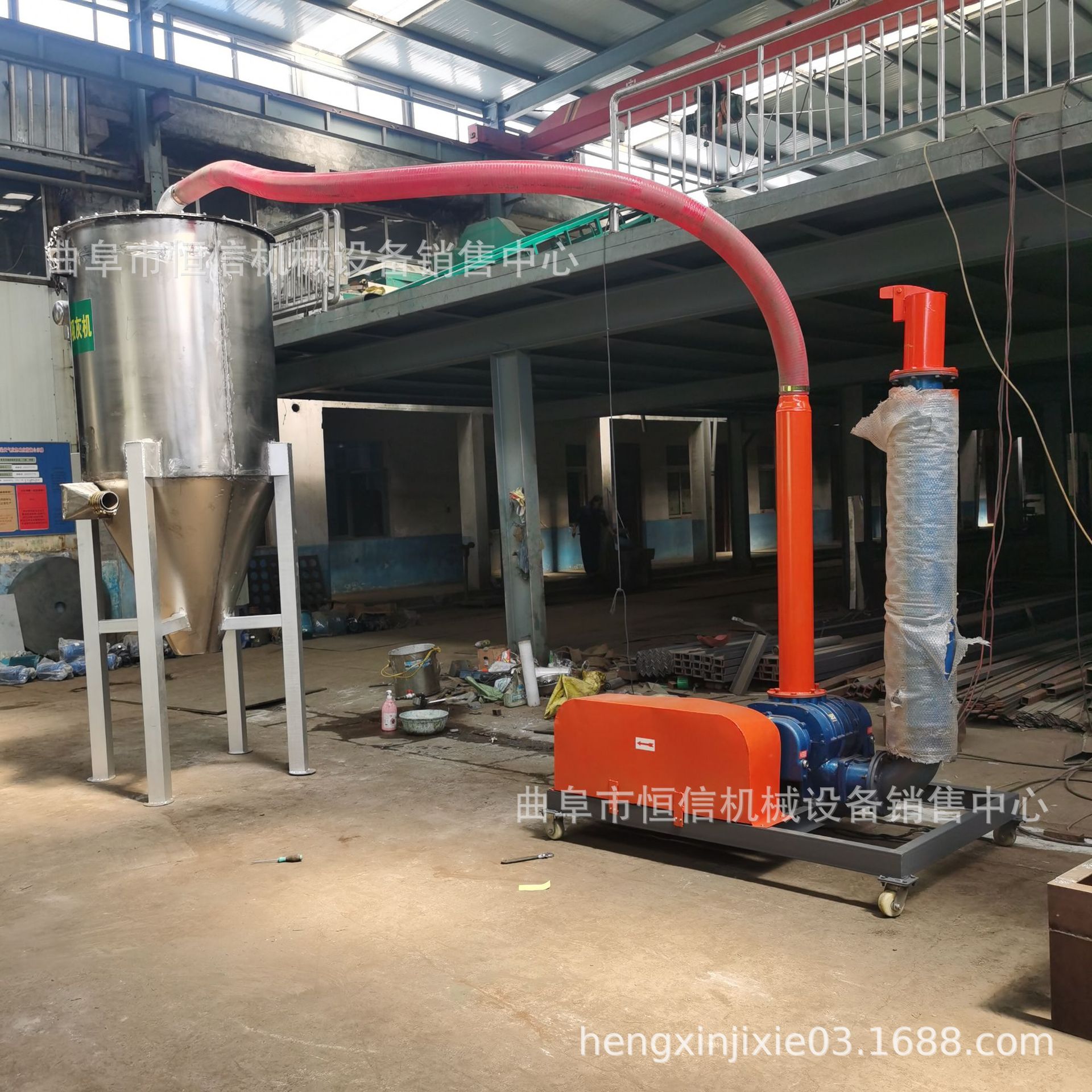 石灰粉脉冲除尘气力吸灰机zcjb 饲料颗粒真空气力输送机 一机多用