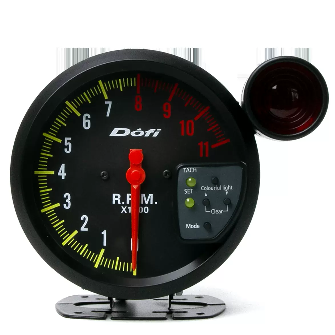 批发5寸转速表 汽车转速表 12V汽车改装电子仪表 7彩灯黑白碳纤维