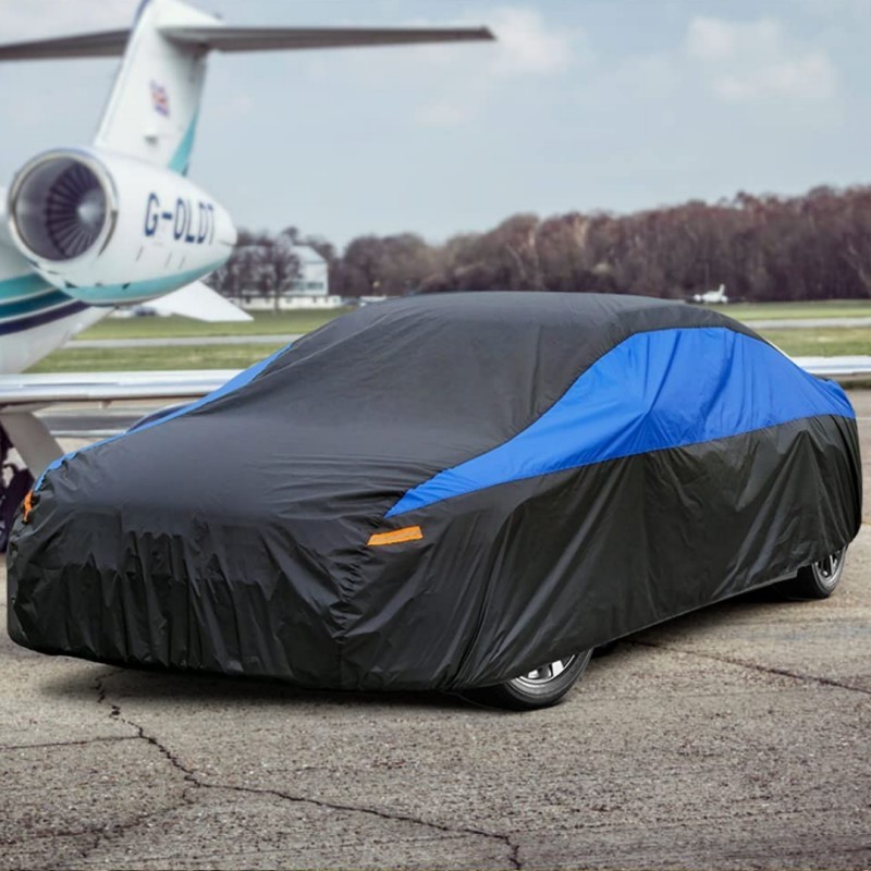 Cross-border special for car color matching dust cover car clothing sun protection snow proof rain proof contrast color car cover full cover