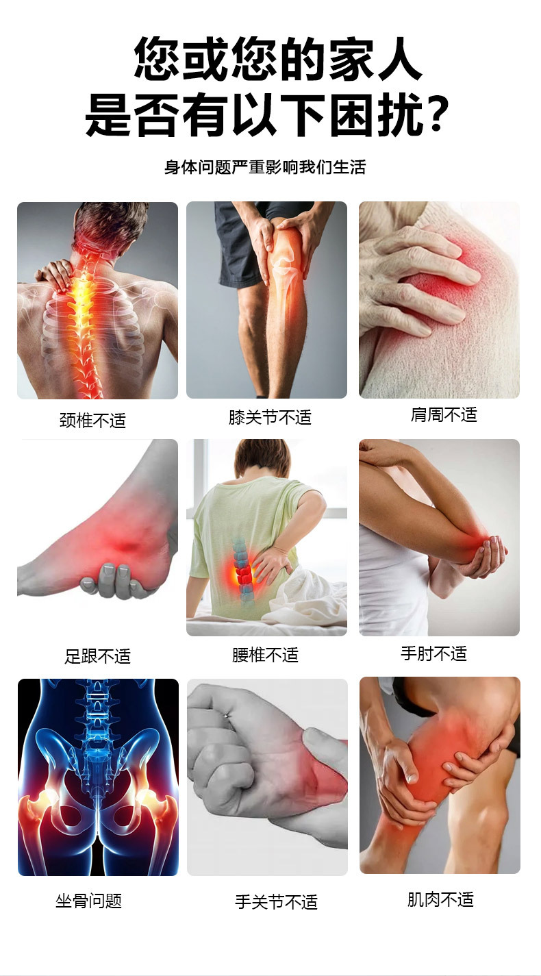 Honghua Sanqi Herbal Patch Self-Heating Far Infrared Support for Waist and Joints 8 Patches per Box quality and texture