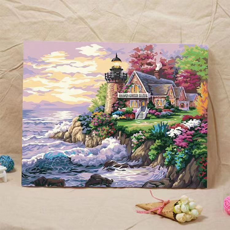 Pintura al óleo digital transfronteriza de Amazon relleno colorante pintura a mano pintura al óleo acrílica venta al por mayor TikTok puesto un envío