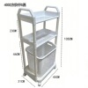 4002 pearl white square armrest 3-tier laundry hamper storage rack (upgraded version)