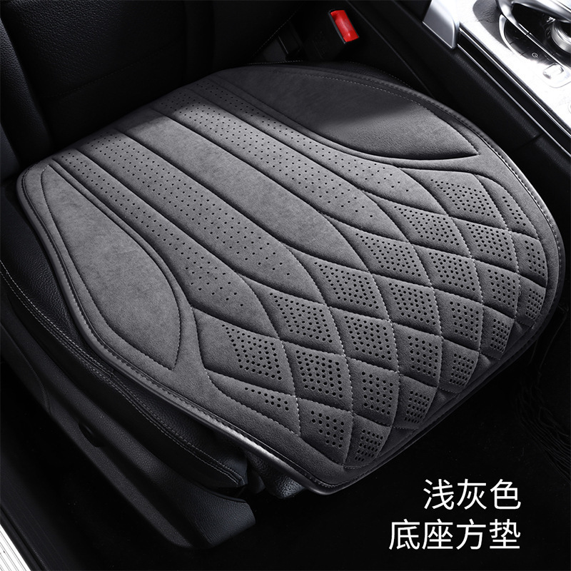カーシートクッション 一体型シングルシートカーマット オールシーズン対応 車用後部座席クッション 通気性のあるダイヤモンド柄カーマット|undefined