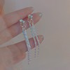 Fashionable earrings, advanced silver needle, silver 925 sample, high-quality style