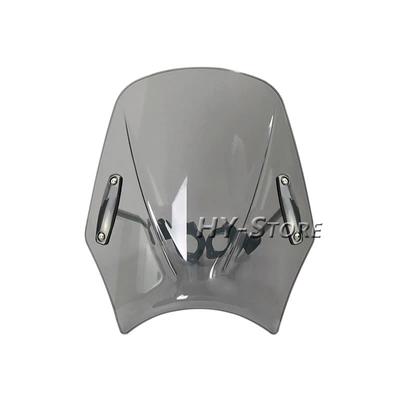 Motorcycle front windshield Yamaha, Kawasaki, Suzuki, Ducati, Universal - grey