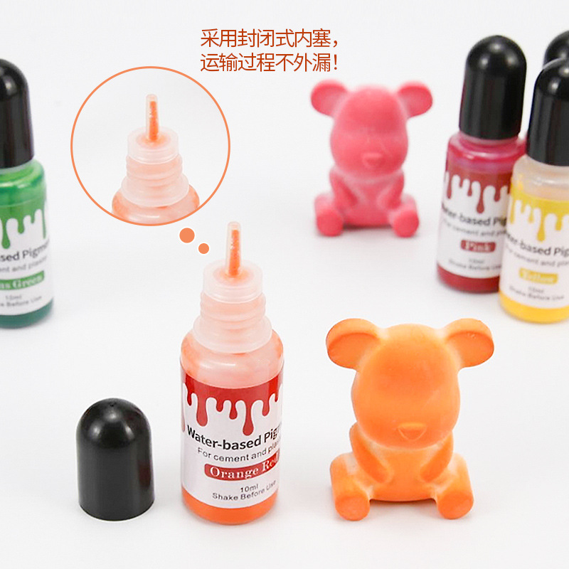 Cross border exclusive 24 color water-based pigment gypsum cement model dyeing agent water-based pig