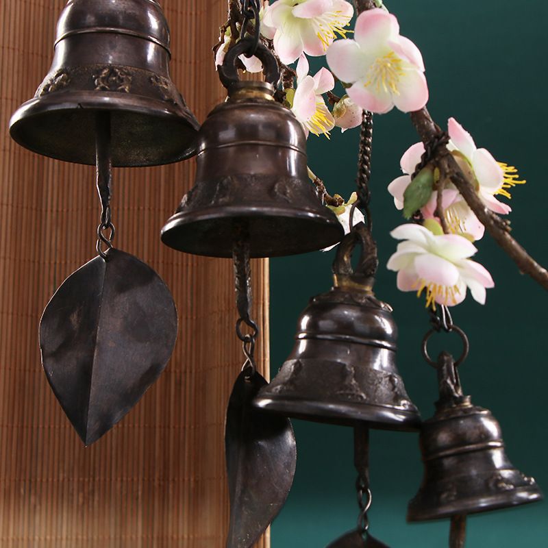 Nepalese Handicraft Wholesale Vintage Wind Chime Door Hanging Small Bell Copper Bell Pendant Antique Wind Bell Copper Bell