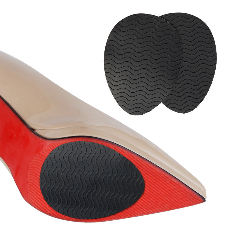 Anti-Slip Sole Stickers for High Heels, Forefoot Wear-Resistant Anti-Slip Pads, Water Ripple Self-Adhesive Shock-Absorbing Protective Stickers, Anti-Slip Heel Pads