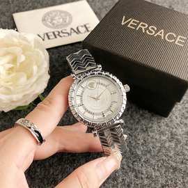 广州钟表市场抖音手表银色石英表妇女的手錶DW欧美腕表批发