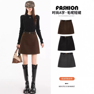 ��ɫ���ë�ذ���ȹŮ�ﶬ�¿����b��ȹ����С����a�ְ���ȹA9135