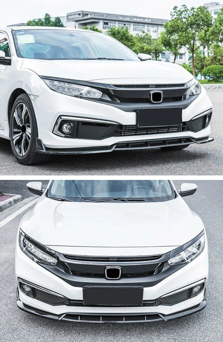 Suitable for 2019-2021 Tenth-Generation Civic Sedan Front Lip Corner Wrap and Front Spoiler Small Body Kit