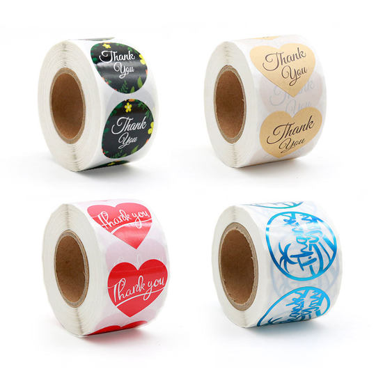 thank you heart-shaped gift sealing stickers small batch customization thank you decorative stickers DIY gift decorative stickers