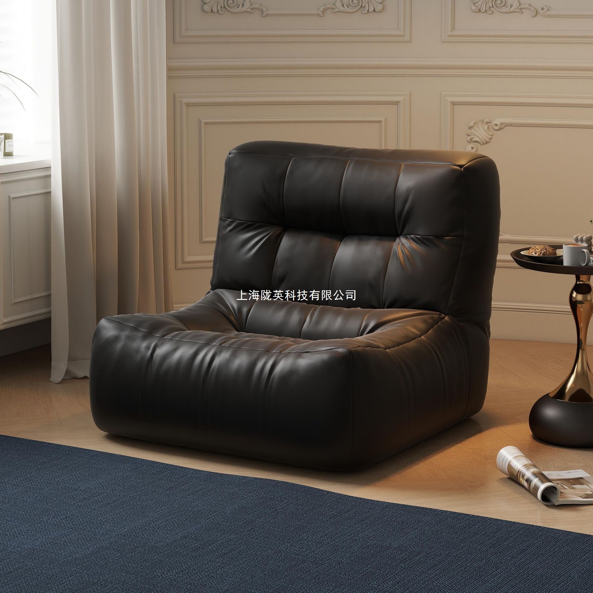 Lazy Sofa Single Tatami Retro Black Reclining Sofa Bedroom Balcony Small Sofa Room Leisure Sofa