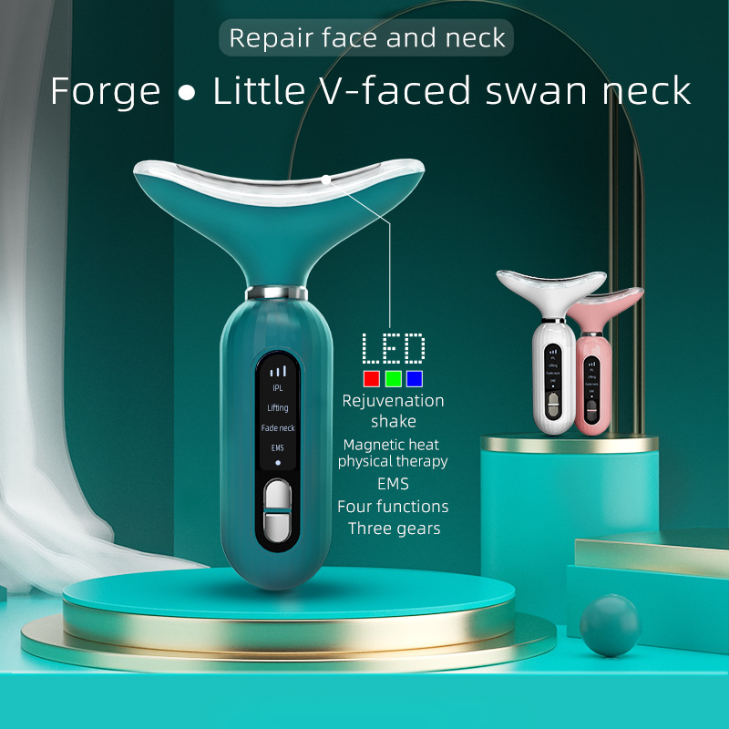 Neck beauty instrument, neck and face micro-current vibratio