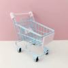 Spot Douyin same ins -hearted pink supermarket small cart iron mini shopping cart