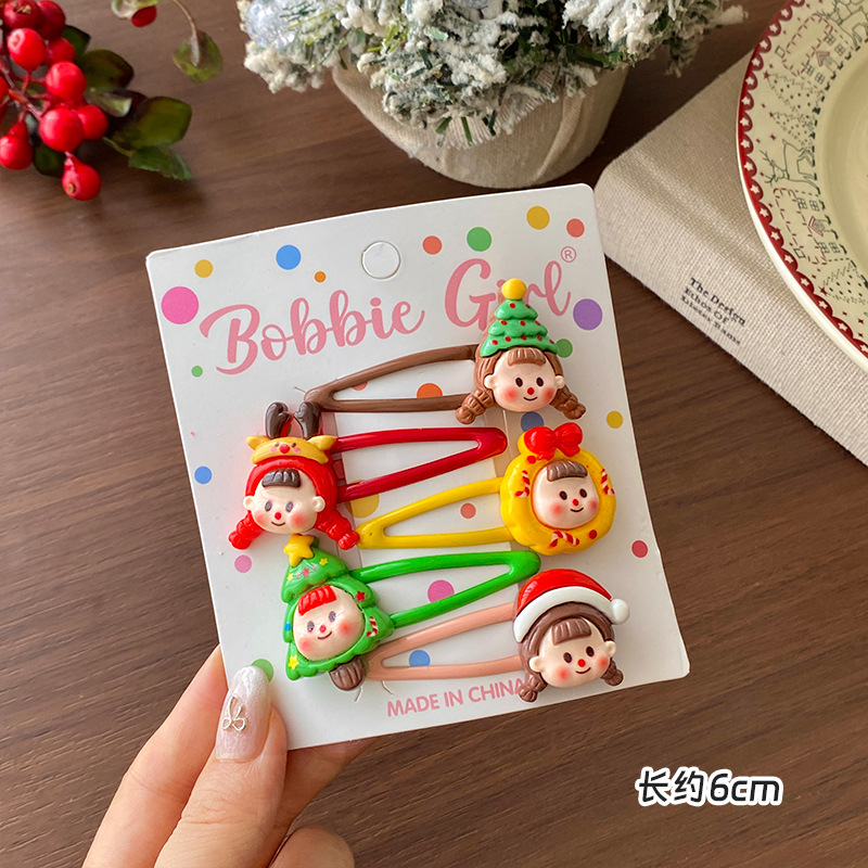 F8998-4# christmas duo mei bb clip five-piece set