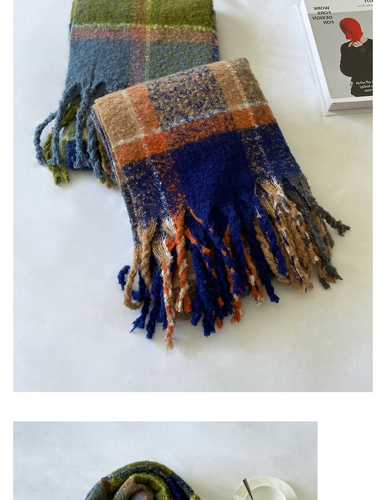Unisex Fashion Plaid Polyester Tassel Winter Scarves display picture 1