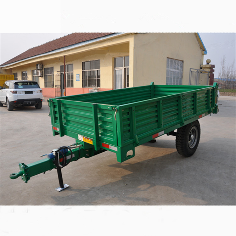 4吨欧式单轴农用自卸拖车 后卸欧式拖车 拖拉机翻 斗拖车自卸挂车