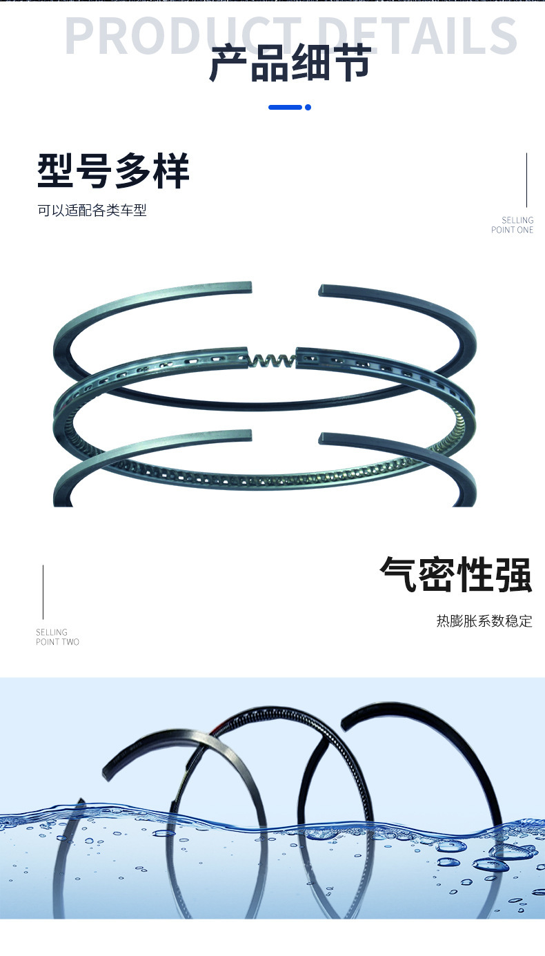 1Kd Car Piston Ring, 13011-0L030, 1Kdftv 09-, 13011-30150 Factory Supply
